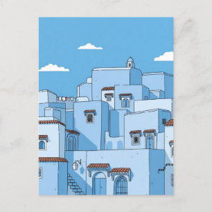 Carte Postale Maisons bleues à Chefchaouen Maroc Voyage