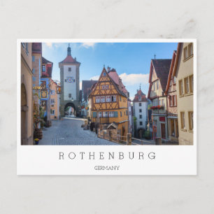 Carte Postale Maisons colorées à Rothenburg, Allemagne