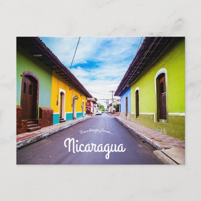 Carte Postale Maisons colorées au Nicaragua (Devant)