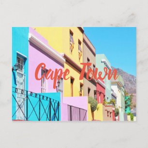 Carte Postale Maisons colorées du Cap Bo Kaap Street