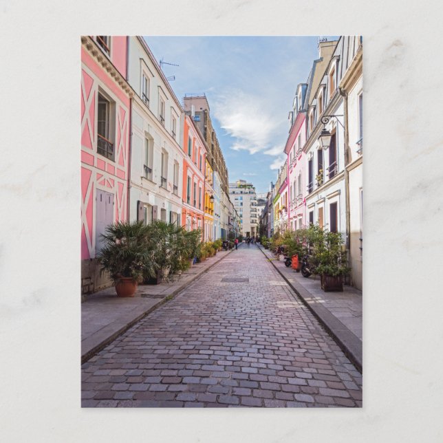 Carte Postale Maisons colorées rue Cremieux - Paris (Devant)