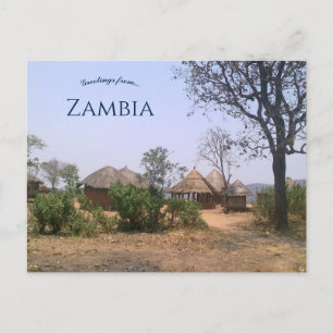 Carte Postale Maisons de campagne en Zambie