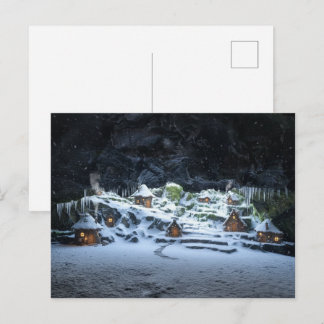 Carte Postale Maisons de fées dans un Noël de creux hivernal