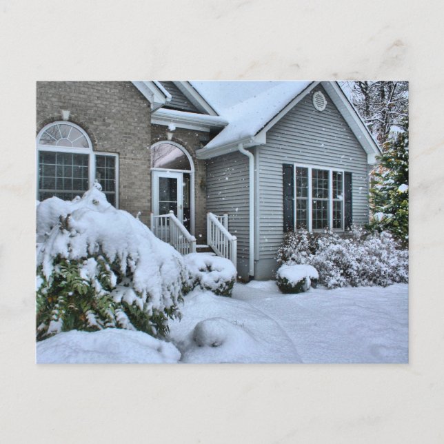 Carte Postale Maisons d'hiver (Devant)