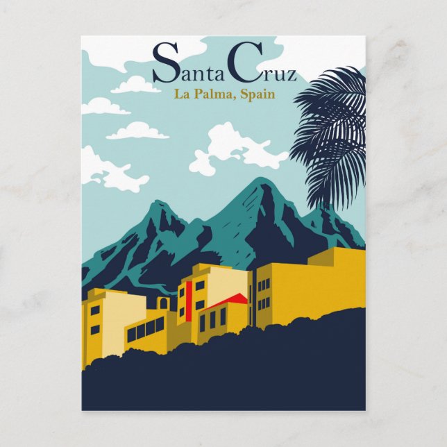 Carte Postale Maisons en Père Noël Cruz, La Palma, Espagne (Devant)