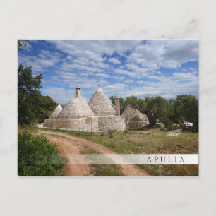 Carte Postale Maisons Trulli dans les Pouilles/Pouilles