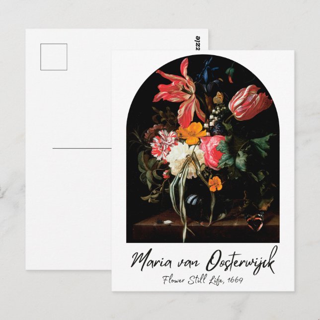 Carte Postale Maîtres hollandais : une vie morte florale (Devant / Derrière)
