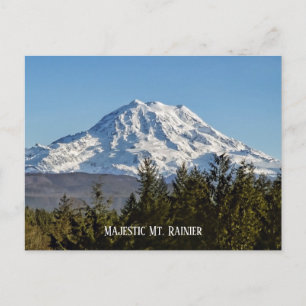 Carte Postale Majestueux mont Rainier, Belle montagne de Washing
