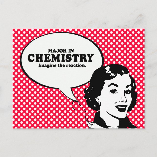 Carte Postale MAJOR EN CHIMIE - IMAGINEZ LE T-shirt REACTION (Devant)