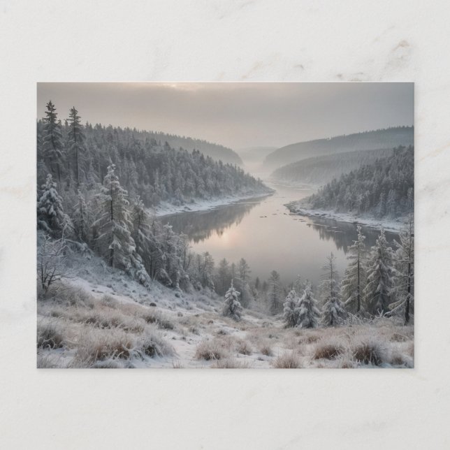 Carte Postale Majorité nordique - Paysage d'hiver scandinave (Devant)