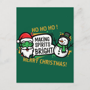 Carte Postale Making Spirits Bright Noël
