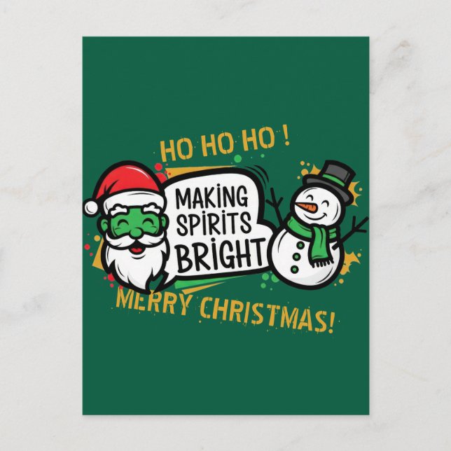 Carte Postale Making Spirits Bright Noël (Devant)