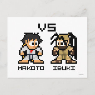 Carte Postale Makoto VS Ibuki 8 bits