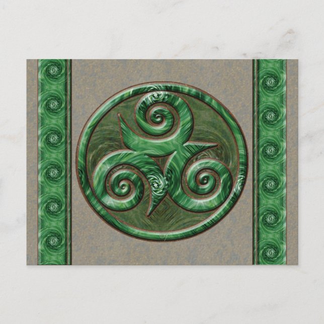 Carte Postale Malachite Triskel (Devant)