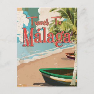 Carte Postale Málaga, Espagne Vacances Vintages