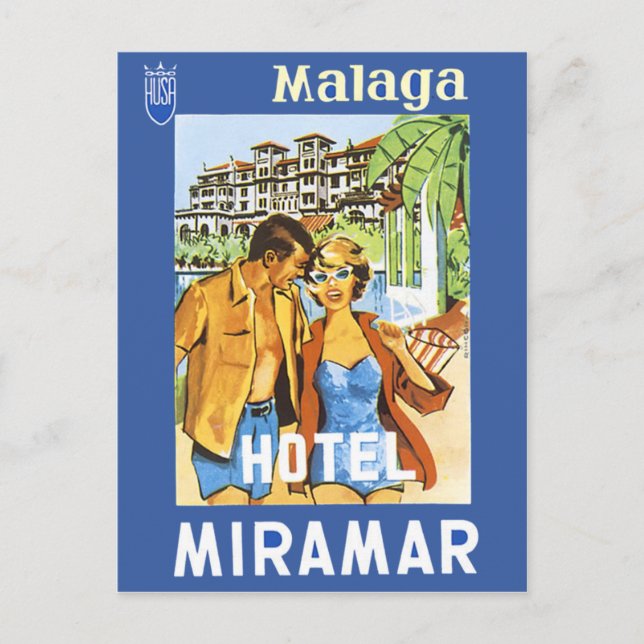 Carte Postale Malaga - Hotel Miramar (Devant)