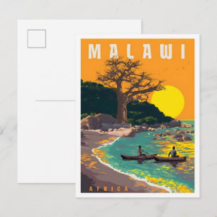 Carte Postale Malawi Afrique Voyage Vintage