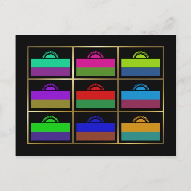 Carte postale Malawi Multihue Flags (Devant)