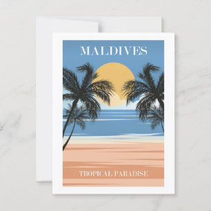 Carte Postale Maldives, le paradis tropical
