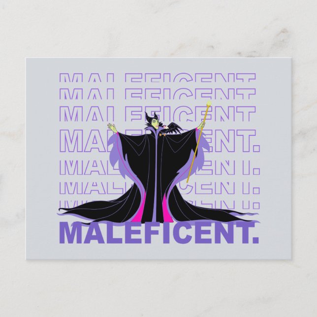 Carte Postale Maléfique | En texte violet (Devant)