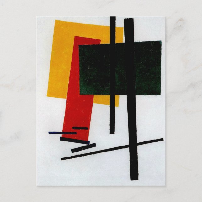 Carte Postale Malevich - Suprematisme 1915, célèbre art abstrait (Devant)