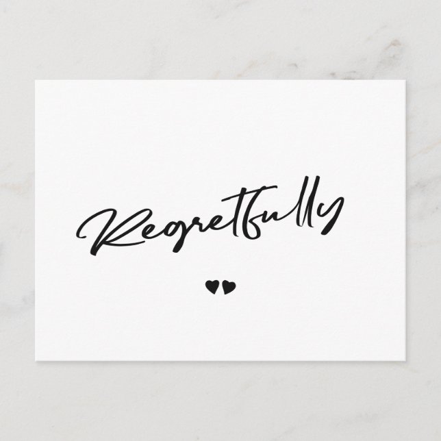 Carte Postale Malheureusement, noir et blanc annuler le report (Devant)