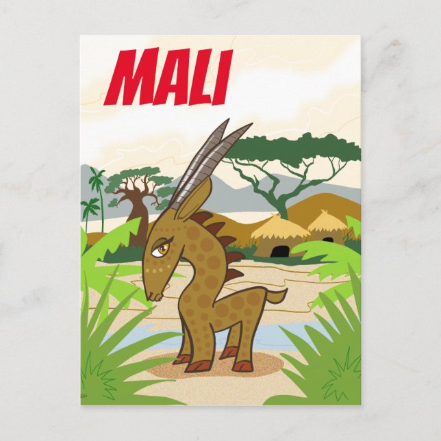 Carte Postale Mali chiwara (Devant)