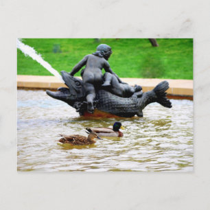 Carte Postale Mallard Pair à J.C. Nichols Fountain, Kansas City