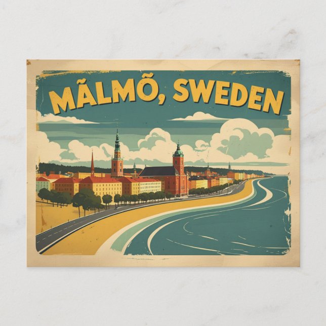 Carte Postale Malmo Suède la Jme côtière moderne (Devant)