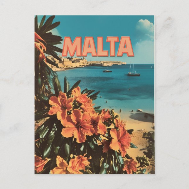 Carte Postale Malte vintage (Devant)