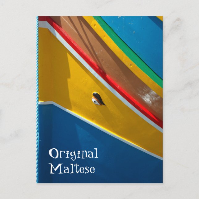 Carte Postale Maltesisches Fischerboot | Marsaxlokk - Malte (Devant)