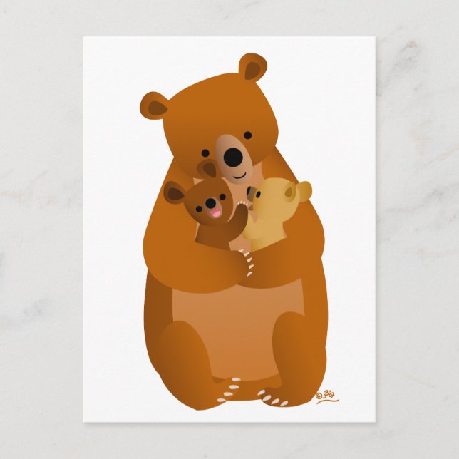 Carte Postale Mama Bear (pas d'arrière - plan) (Devant)