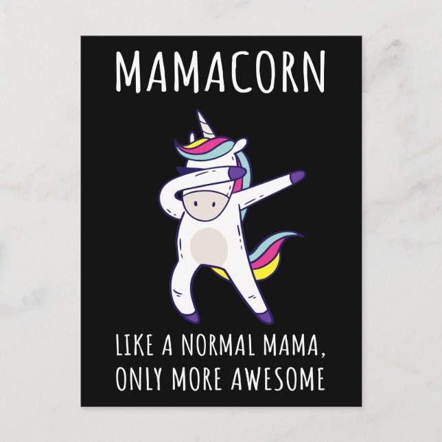 Carte Postale Mamacorn IV - Awesome Mama Unicorn (Devant)