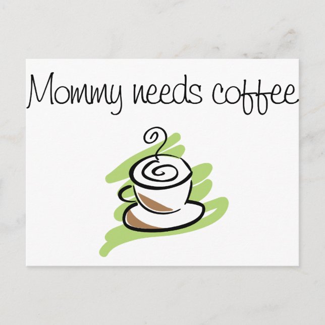 Carte Postale Maman a besoin de café (Devant)