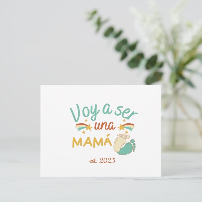 Carte Postale Maman Annonce Grossesse Fête des Mères  (Debout devant)