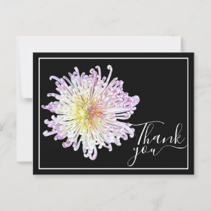 Carte Postale Maman araignée rose sur fond noir Merci