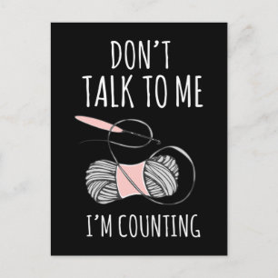 Carte Postale Maman au crochet Humour laine Grand-mère artisanat