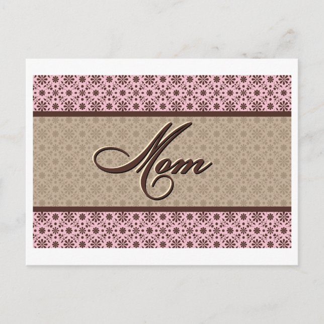 Carte Postale Maman Brown rose (Devant)