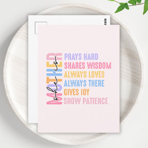 Carte Postale Maman Cadeau Moderne Pour Mère Cool Et Drôle