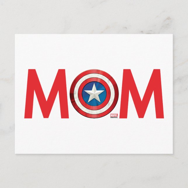 Carte Postale Maman Classique Captain America (Devant)