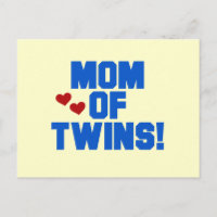 Maman de maillots et cadeaux Twins-Blue Text