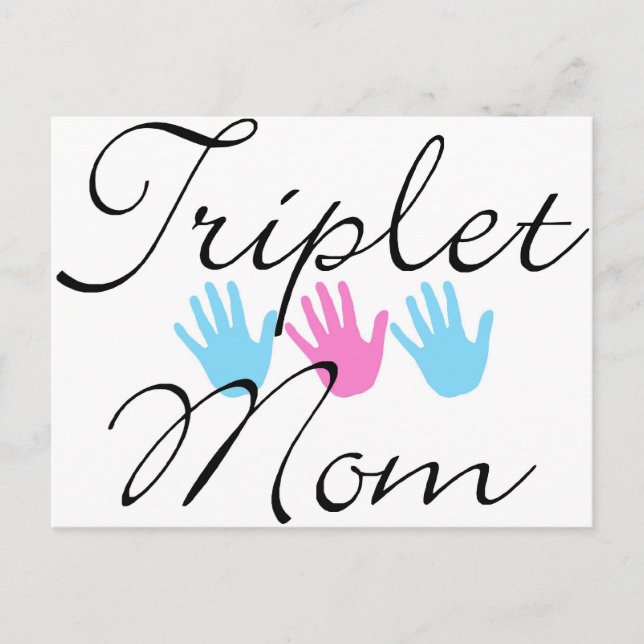 Carte Postale maman de triplés (Devant)