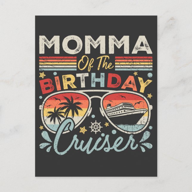 Carte Postale Maman du bateau de vacances d'anniversaire (Devant)