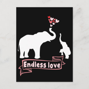 Carte Postale Maman éléphant enfants mignon maman