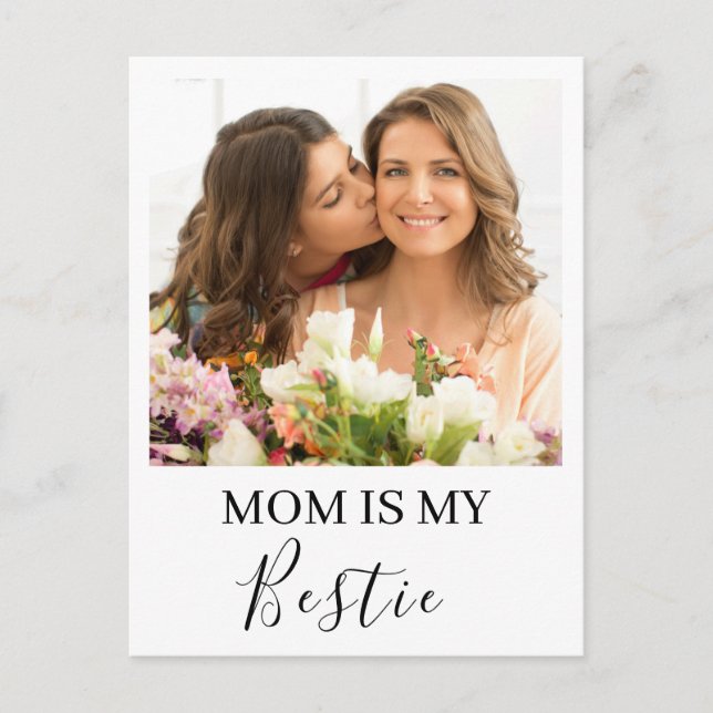 Carte Postale Maman est ma meilleure amie Noms Personnalisés Pho (Devant)
