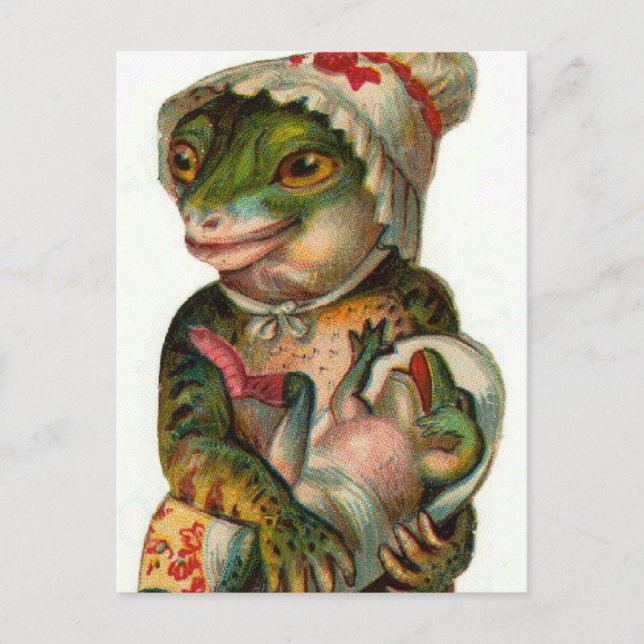Carte Postale Maman et bébé grenouille (Devant)