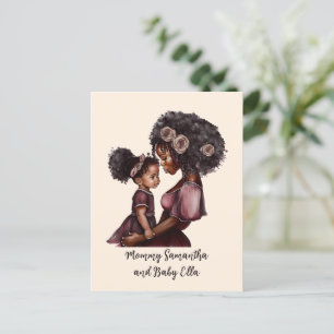 Carte Postale Maman et fille noire personnalisée (1)