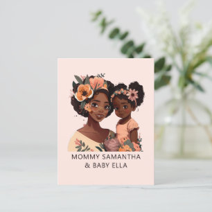 Carte Postale Maman et fille noire personnalisées (16)