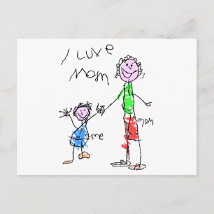 Carte Postale Maman et moi J'aime maman