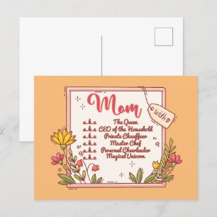 Carte Postale Maman la Reine PDG de la Maison